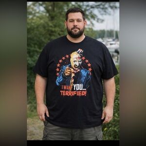 Terror Threads Terrifier Art the Clown Graphic T-Shirt 5XL Horror Tee Slasher